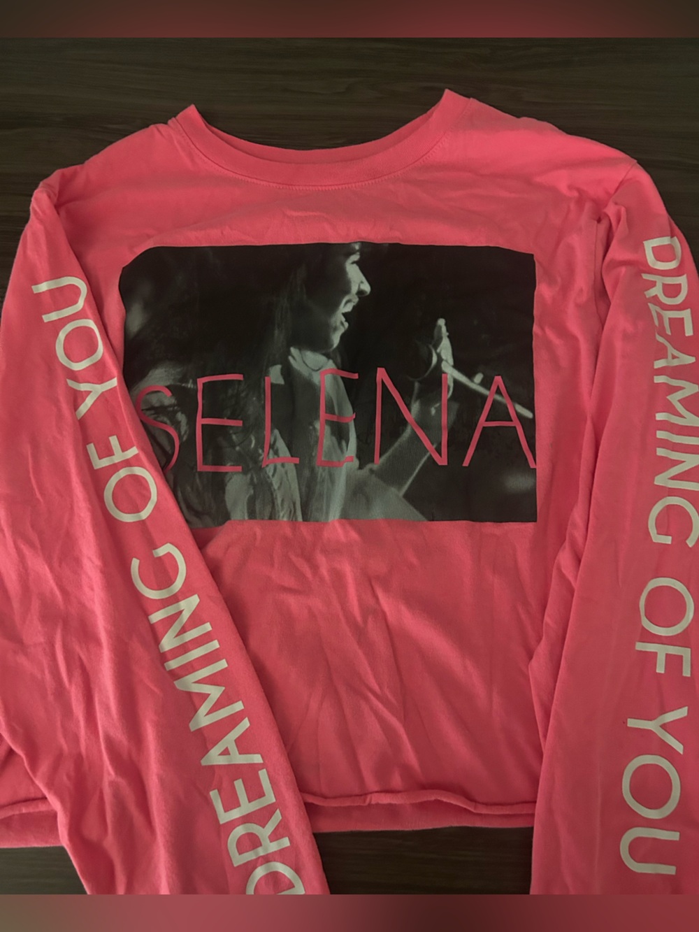 Neon Pink Selena Graphic Tee - 'Selena' Front Print